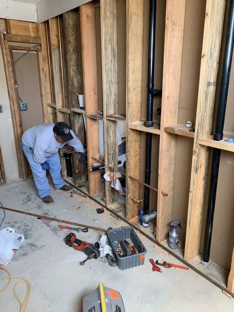 Commercial rough-in plumbing for Trenchless Sewer Repair in Brookeville
